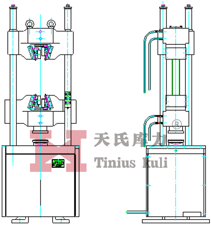 主機(jī)示意圖(正向 側(cè)向)